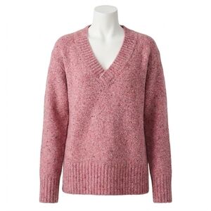 NEW FAHERTY driftwood donegal sweater in berry shake